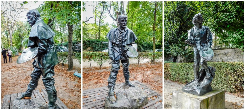 The sculptures in Rodin's garden in Paris