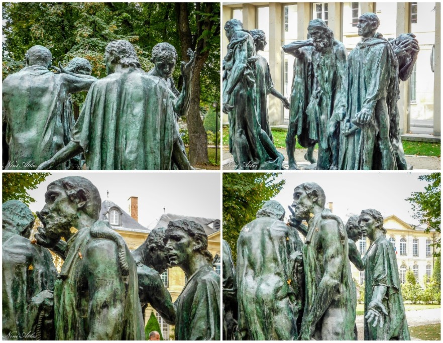 The sculptures in Rodin's garden in Paris