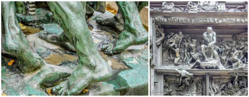 The sculptures in Rodin's garden in Paris