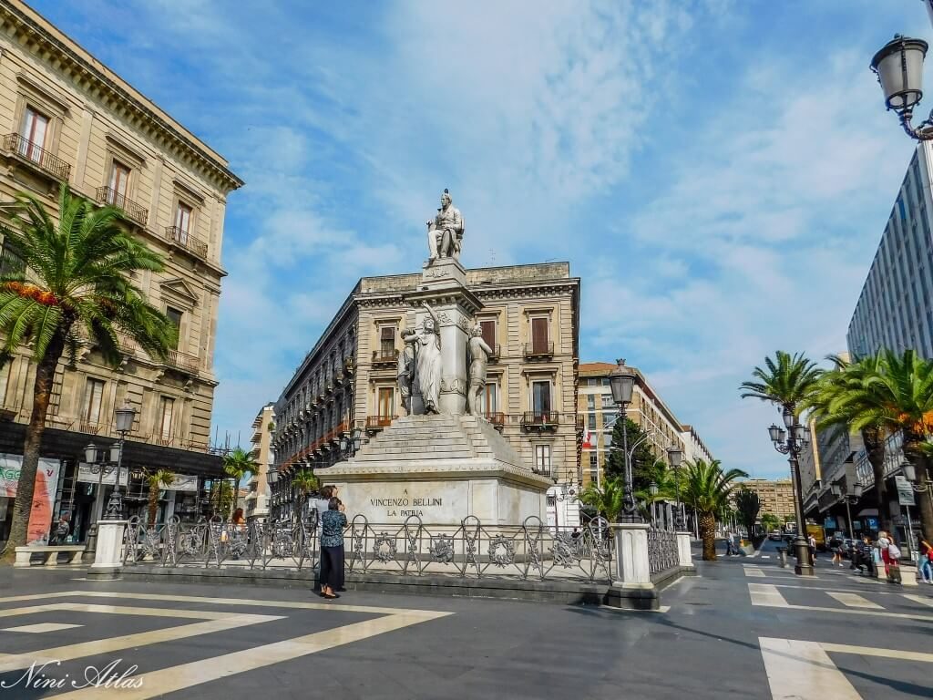 Catania Sicily Piazza Stesicoro Bellini Monument