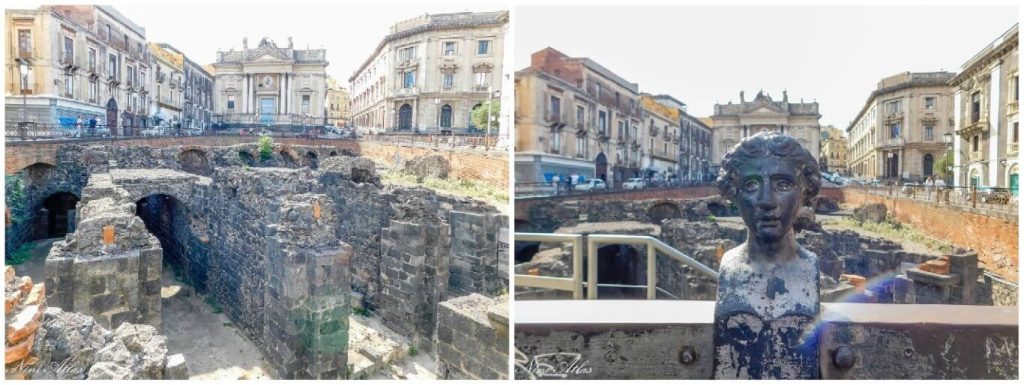 Catania Sicily Piazza Stesicoro Roman Amphitheater